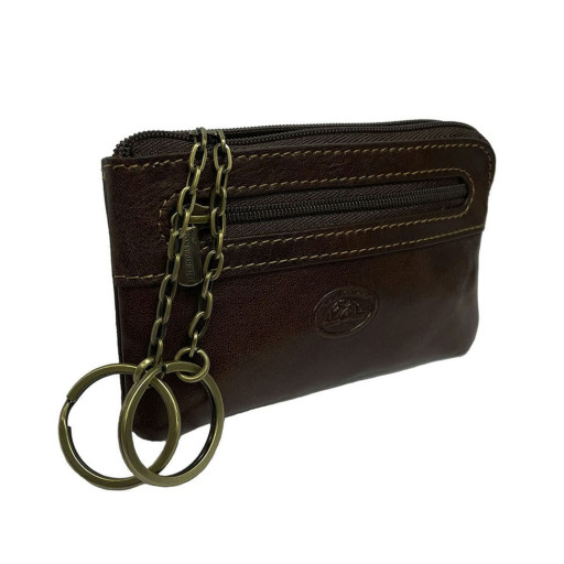 Leather key holder Italico 359 moro brown