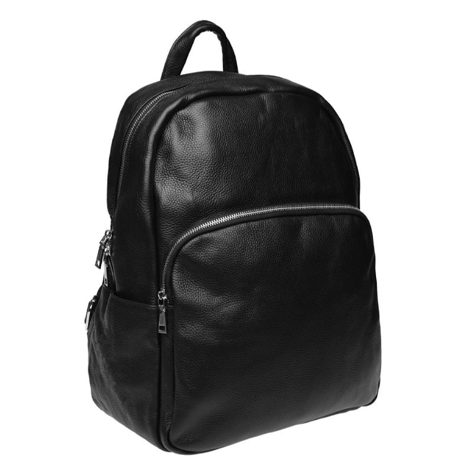 Чоловік шкіряний рюкзак Borsa Leather k168001-black