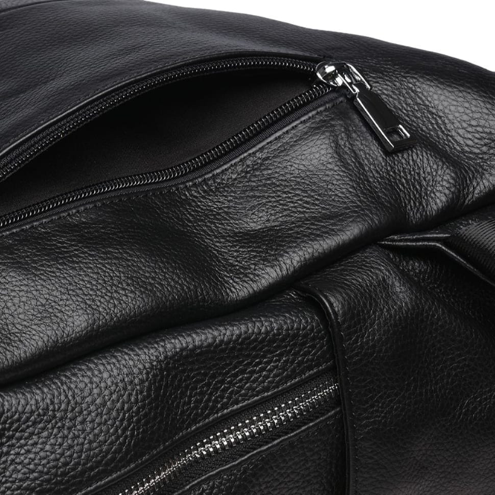 Чоловік шкіряний рюкзак Borsa Leather k168001-black