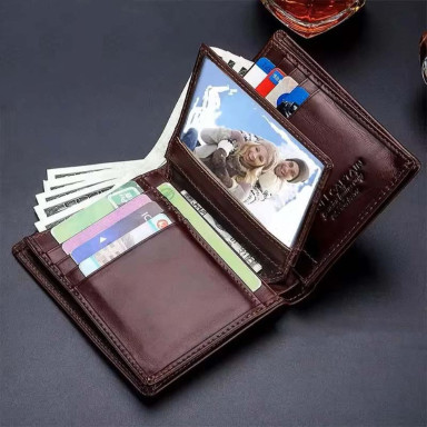 Mens folding wallet gray TB027J Bull