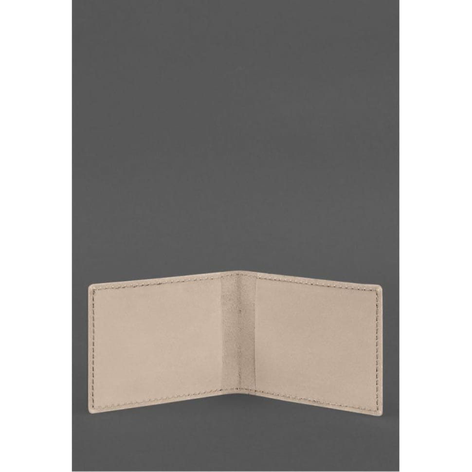 Leather cover for service ID of the National Guard Light beige