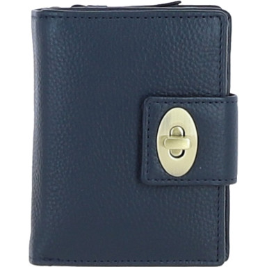 Жіночий шкіряний гаманець Ashwood Y60 Navy (Темно-синій)