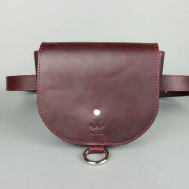 Women's leather bag Ruby S burgundy vintage