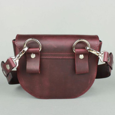 Women's leather bag Ruby S burgundy vintage