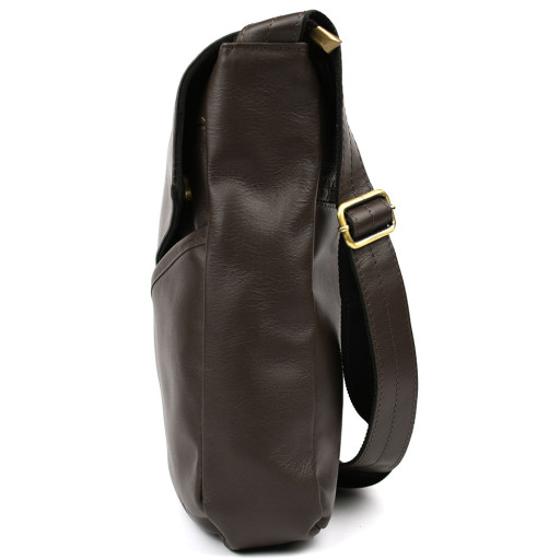 Чоловіча шкіряна сумка А4 через плече GC-1502-3md TARWA косий клапан