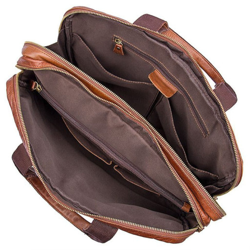 Кожаная сумка мужская для документов и ноутбук 7092-2В от John McDee