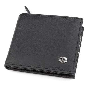 Мужской кошелек ST Leather 18343 (ST154) натуральная кожа Черный