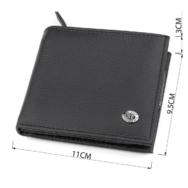 Мужской кошелек ST Leather 18343 (ST154) натуральная кожа Черный