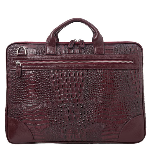 Портфель шкіра Desisan 803-60 бордо кроко