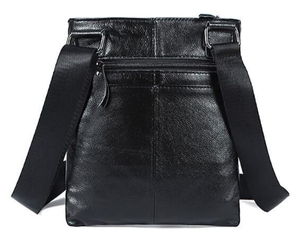 Сумка мужская кожаная Vintage 14850 Черная матовая