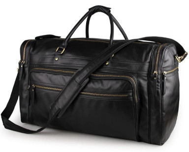 Exclusive travel bag for men made of genuine leather John McDee JD7317-1A