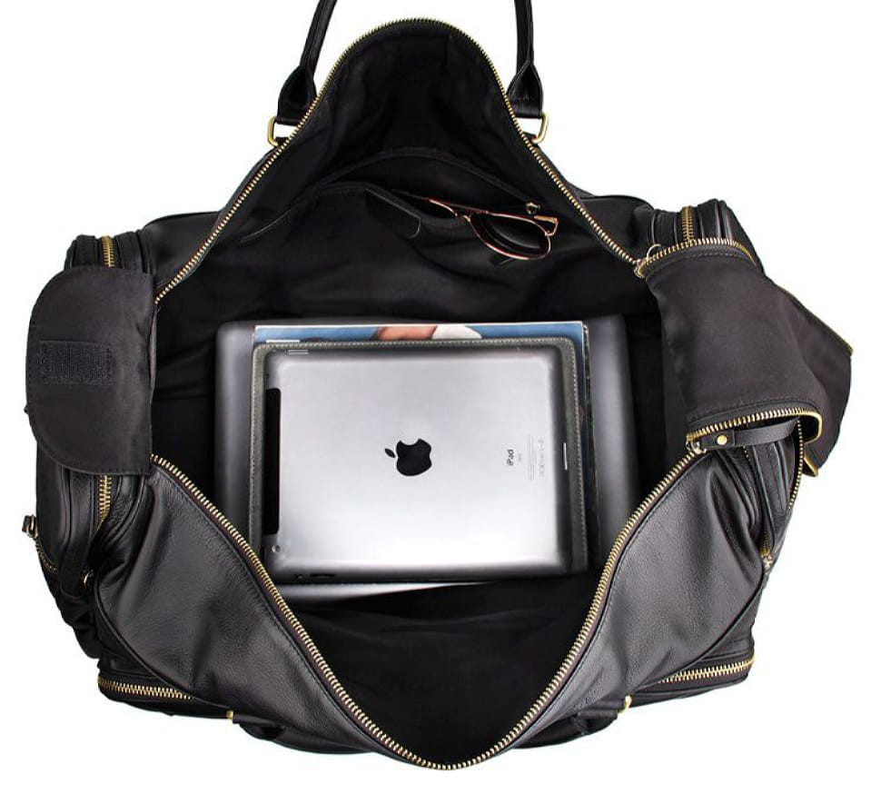 Exclusive travel bag for men made of genuine leather John McDee JD7317-1A