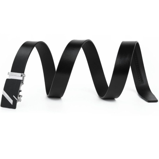 Ремінь чоловічий з чорною матовою пряжкою Vintage 20329 Чорний