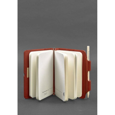Women's leather notebook (Soft-beech) 3.0 coral