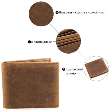 Men's Wallet Vintage 14439 Brown