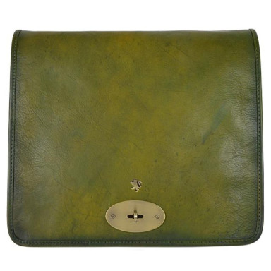 Pratesi BVS122/32 - Cross Body Bag Portalettere in cow leather Bruce Dark Green