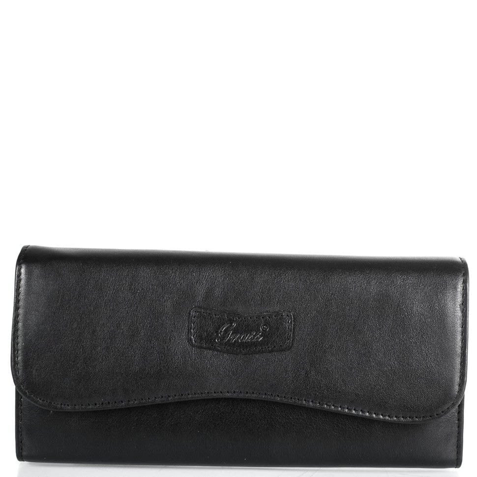 Гаманець жіночий шкіряний GRASS 112-10 чорний гладкий