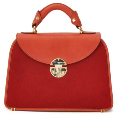 Pratesi CCL285/P - Veneziano Small Cavallino Woman Bag in real leather Cavallino Cherry