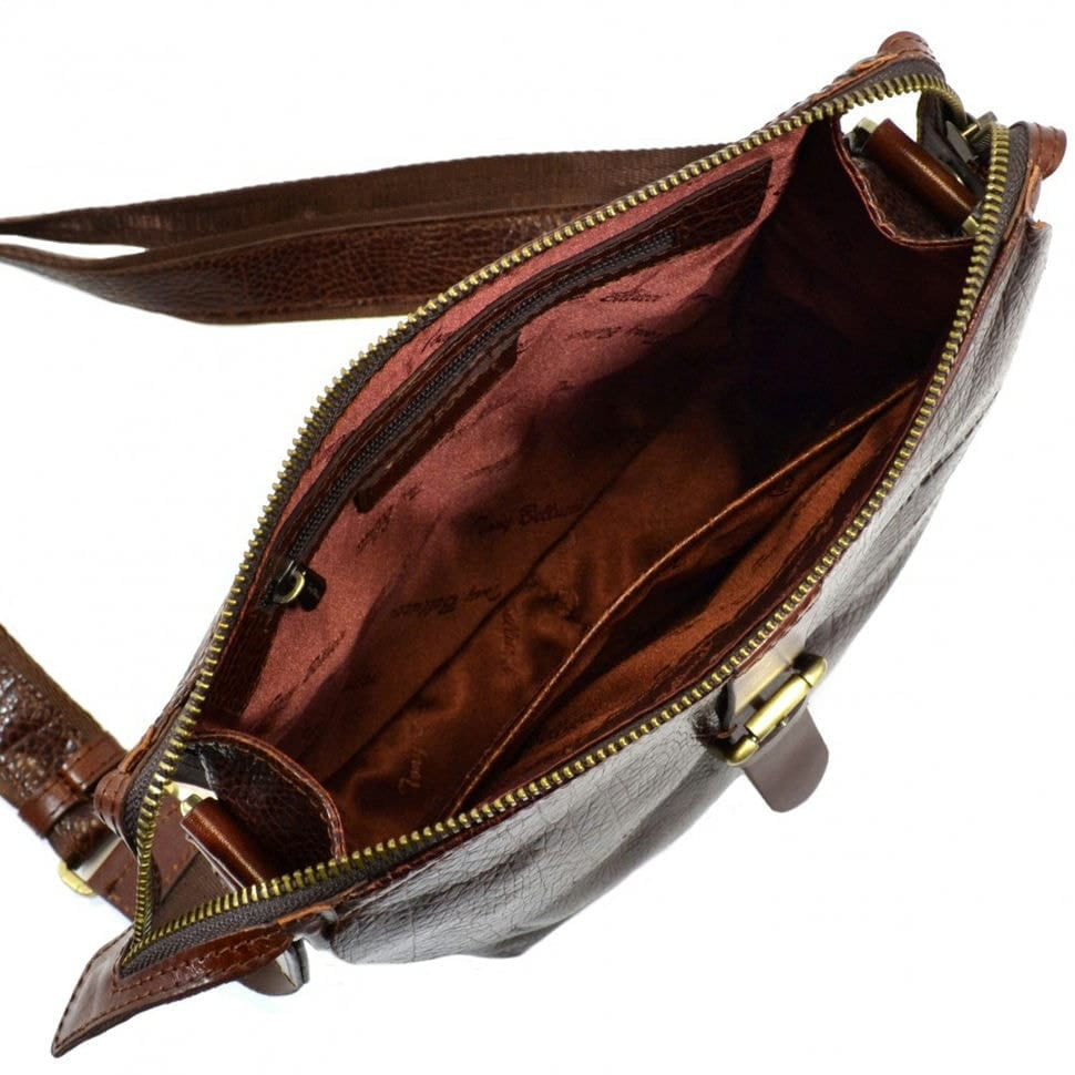 Барсетка м'яка шкіряна Tony Bellucci 5039-896 рудий флотар