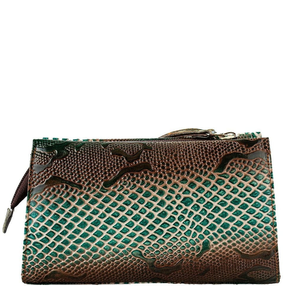 Косметичка шкіряна Desisan 2-317 фіолетовий візерунок