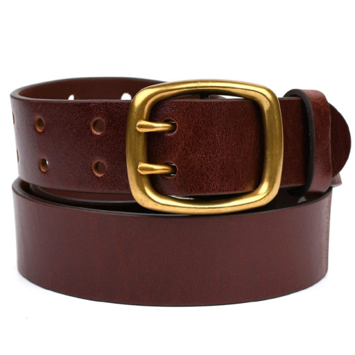 Ремінь зі шкіри буйвола st044622 коричневий 40мм 
