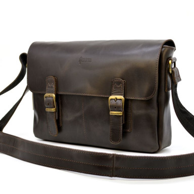 Messenger made of genuine leather, shoulder bag TARWA, TC-6002-3md
