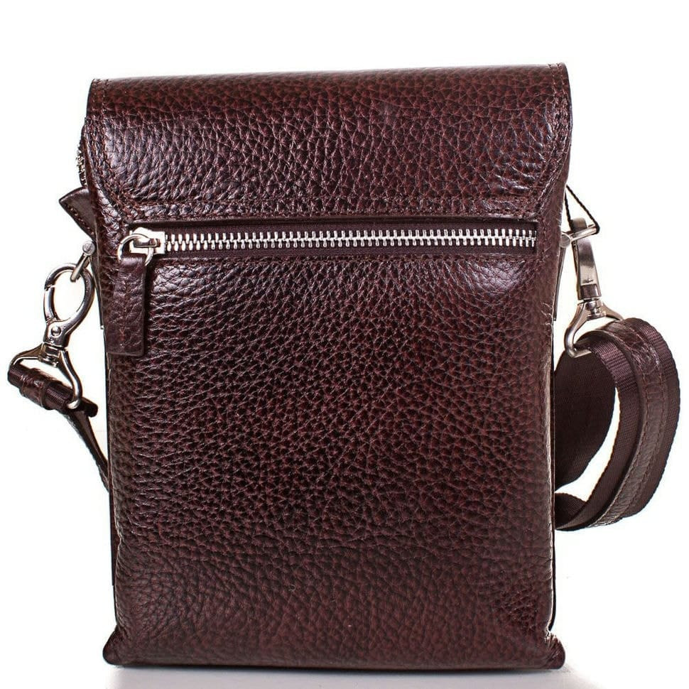 Барсетка м'яка шкіряна DESISAN 1449-019 коричневий флотар