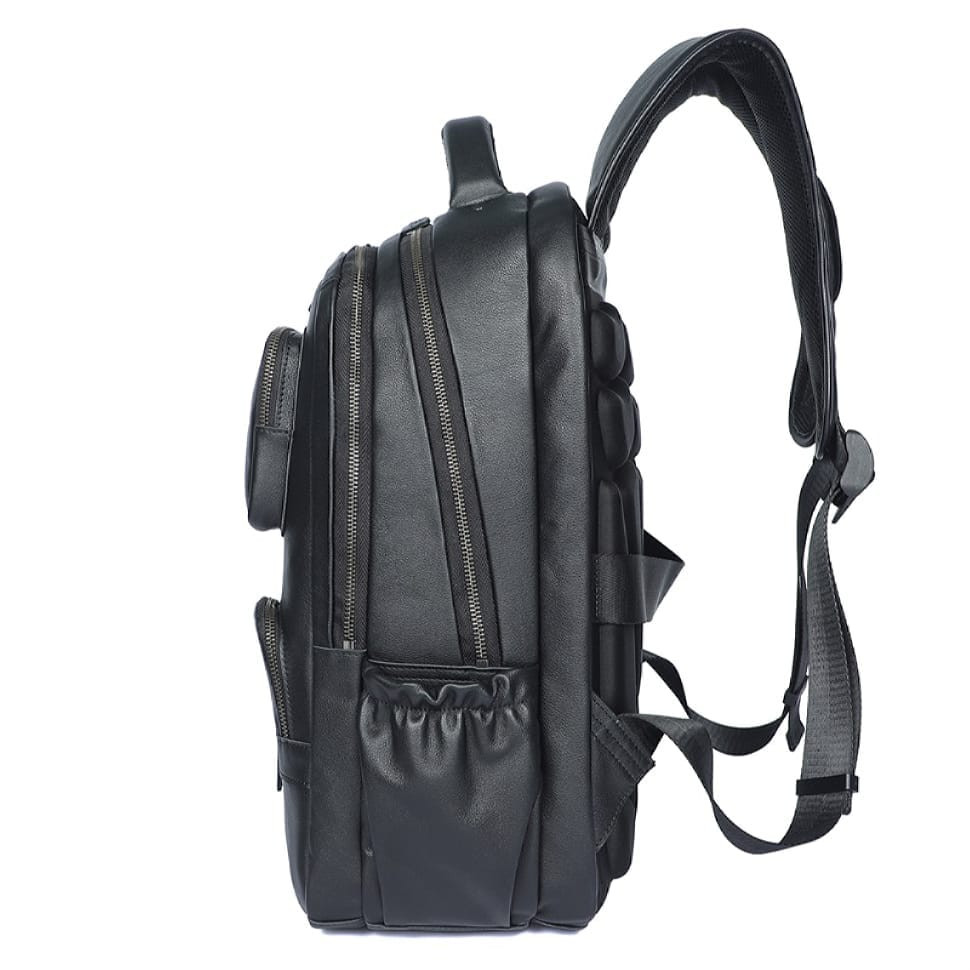 Шкіряний чоловічий рюкзак JD2766A John McDee чорний