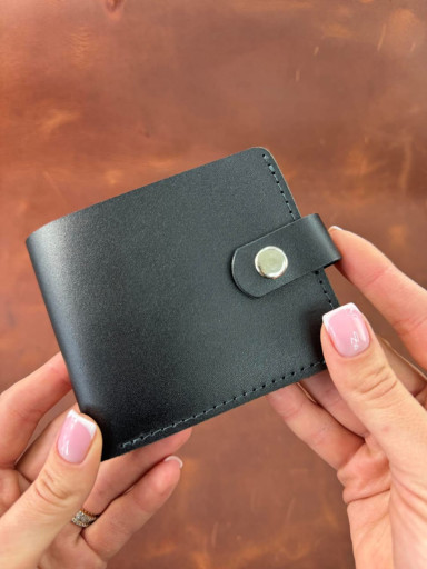 Classic wallet made of genuine leather SD009 (black) 