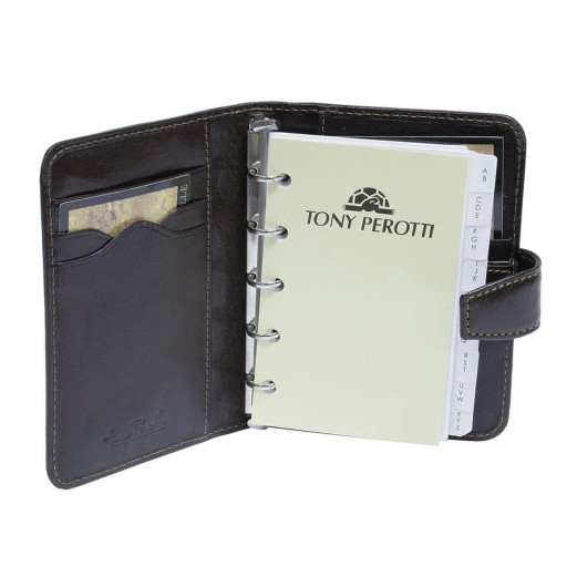 Блокнот кишеньковий шкіряний Italico 1649 moro коричневий