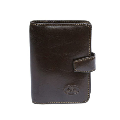 Leather pocket notebook Italico 1649 moro brown