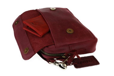 Bag women's leather small clutch SULLIVAN sg43 (26) marsala