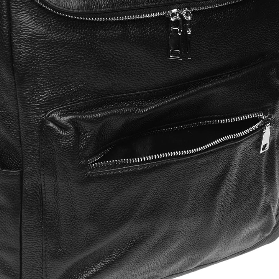 Чоловік шкіряний рюкзак Borsa Leather k168008-black