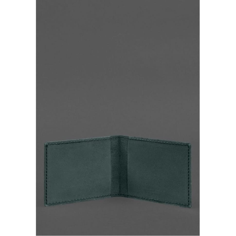 Leather cover for National Guard service ID Green