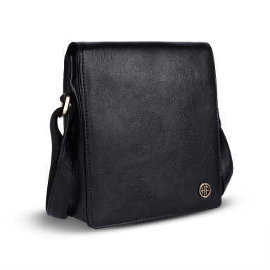 Hammonds Flycatcher SB1159 Black Leather Men's Shoulder Bag