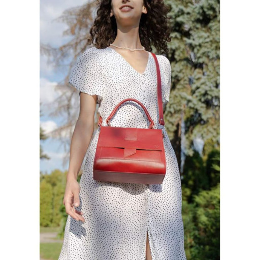 Жіноча шкіряна сумка Ester червона