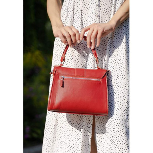 Жіноча шкіряна сумка Ester червона