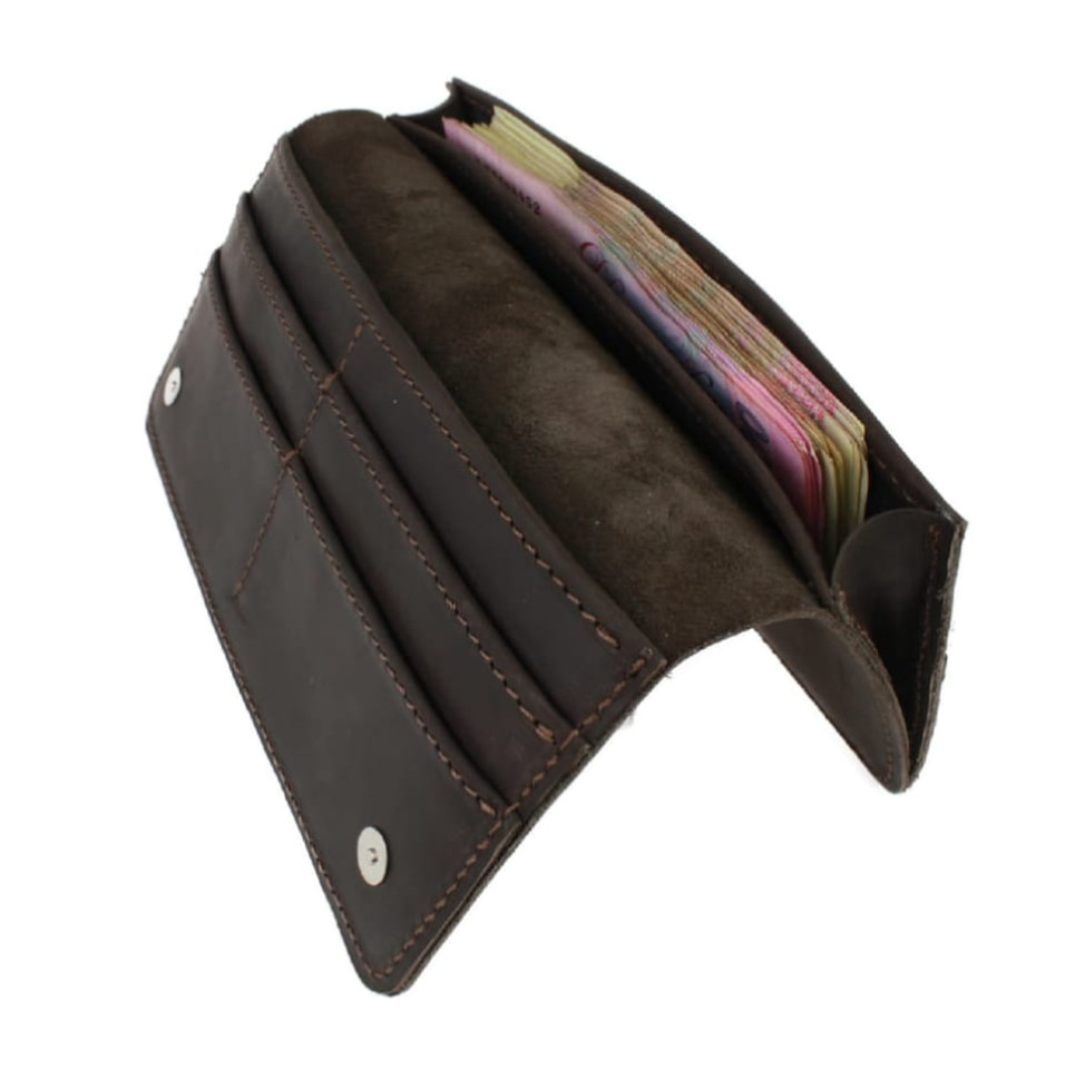 Mens large leather wallet SULLIVAN 103-16(10) brown
