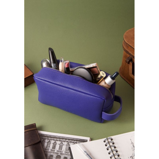 Кожаная косметичка-несессер 6.0 фиолетовый флотар
