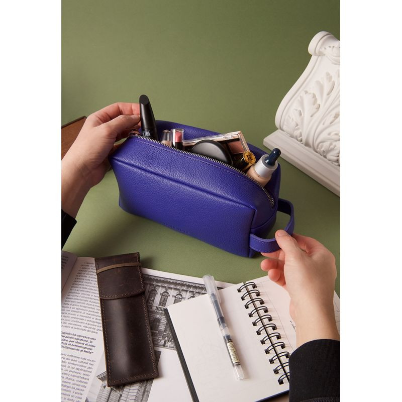 Кожаная косметичка-несессер 6.0 фиолетовый флотар