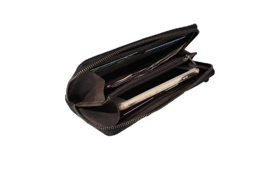 Wallet men's leather clutch large travel SULLIVAN 10361-2(19.5) brown