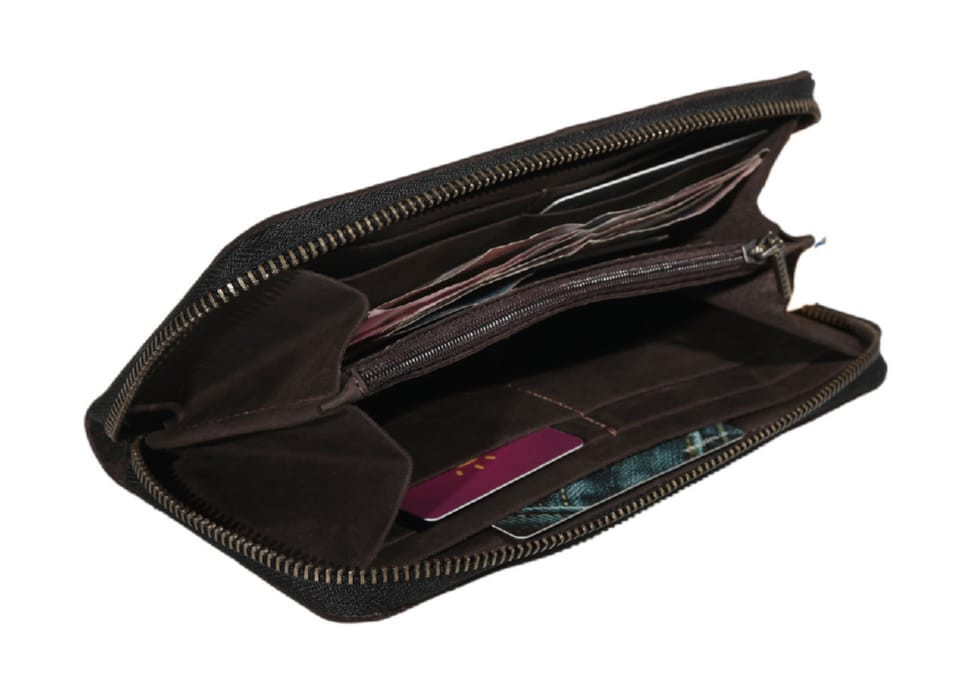 Wallet men's leather clutch large travel SULLIVAN 10361-2(19.5) brown