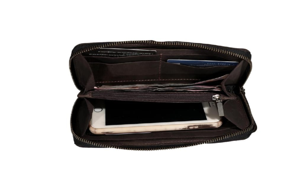 Wallet men's leather clutch large travel SULLIVAN 10361-2(19.5) brown