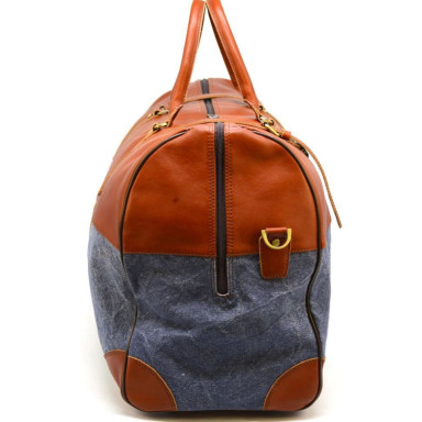 Большая дорожная сумка из кожи и текстиля Canvas GB-1633-4lx TARWA  
