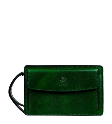 Leather Clutch Wallet - Decameron - Green - Time Resistance 5230401
