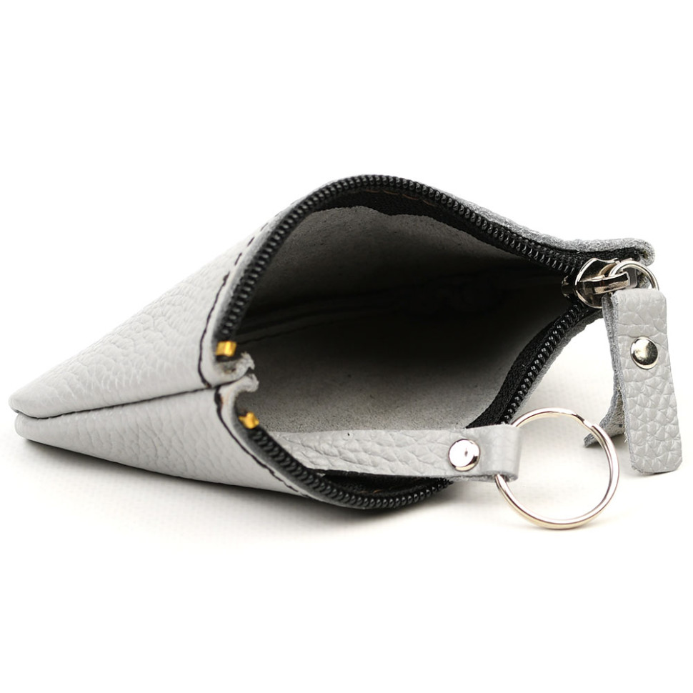 Leather coin purse TARWA FJ-coin-001 gray flotar