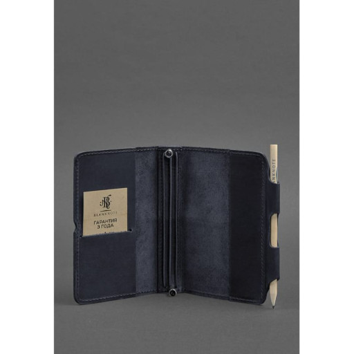 Шкіряний блокнот (Софт-бук) 3.0 синій