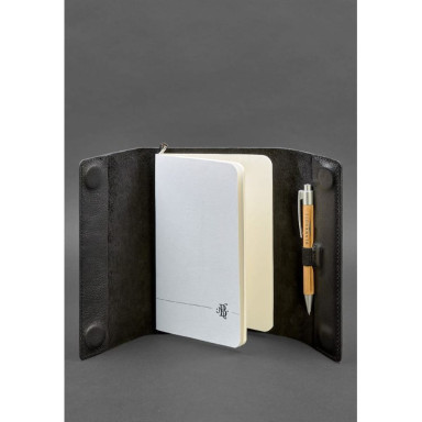 Leather notebook soft beech 7.0 black Crust