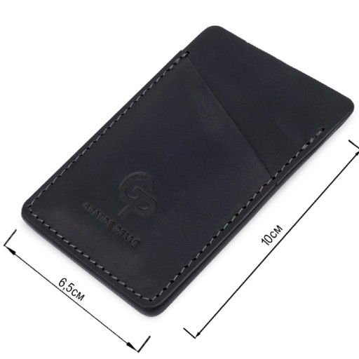 Кожаный маленький картхолдер GRANDE PELLE 11529 Черный