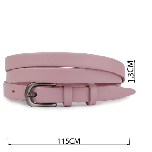 Тонкий жіночий ремінь Vintage 20769 Рожевий